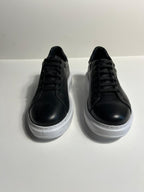 Zemor Siyah Deri Sneaker – Beyaz Tabanlı Erkek Ayakkabı