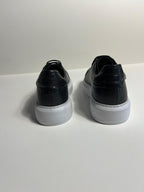 Zemor Siyah Deri Sneaker – Beyaz Tabanlı Erkek Ayakkabı