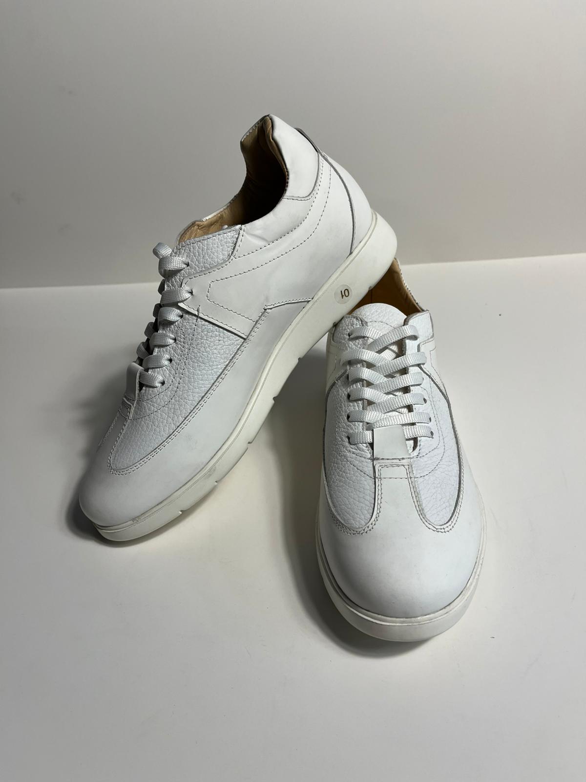 Zemor Beyaz Deri Sneaker – Minimal Erkek Günlük Ayakkabı