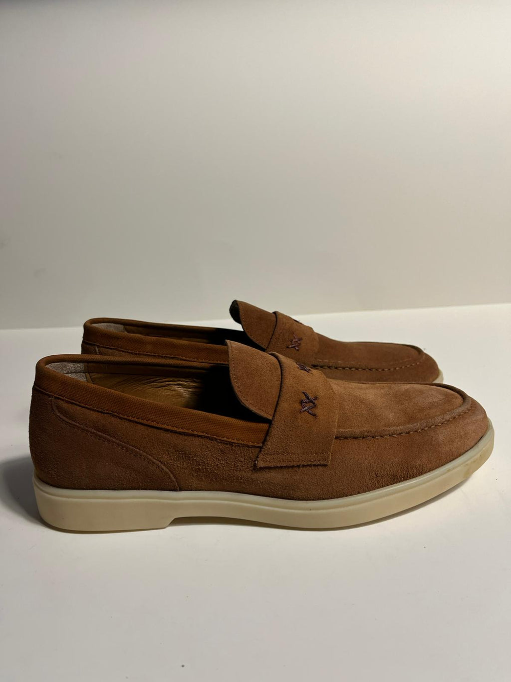 Zemor Erkek Süet Loafer Günlük Ayakkabı – Kahverengi & Yeşil
