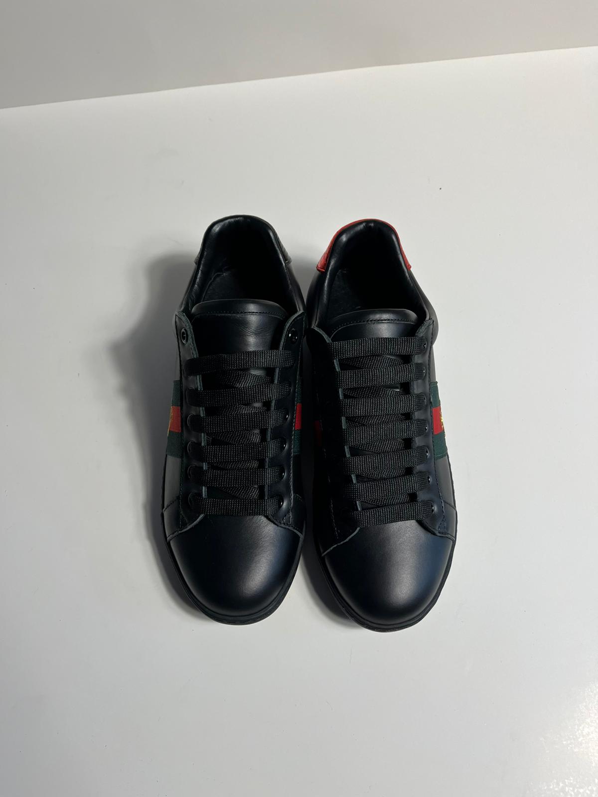 GUCCI Erkek Hakiki Deri Ayakkabı – Siyah & Beyaz