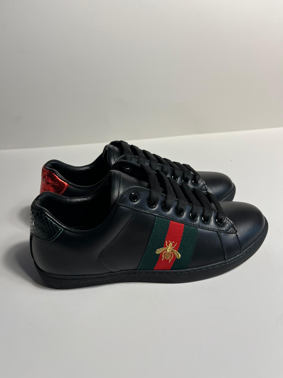 GUCCI Erkek Hakiki Deri Ayakkabı – Siyah & Beyaz