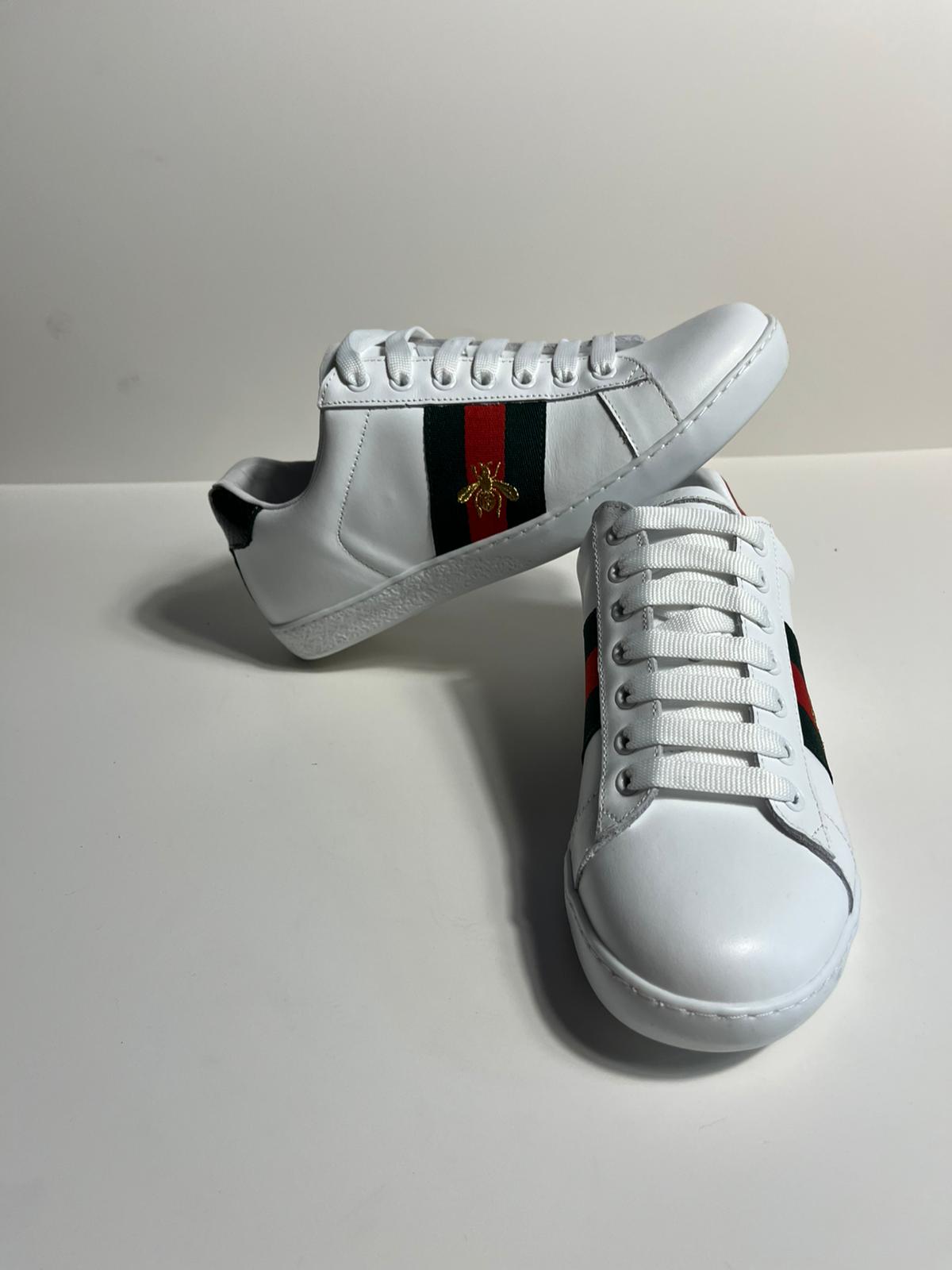 GUCCI Erkek Hakiki Deri Ayakkabı – Siyah & Beyaz