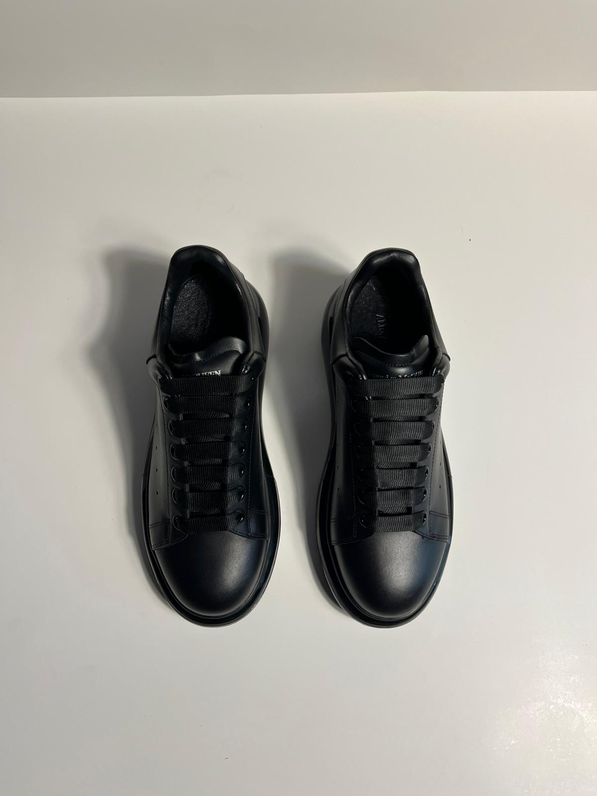 Zemor Erkek Hakiki Deri Sneaker – Alexander McQueen  Oversize Beyaz/Siyah