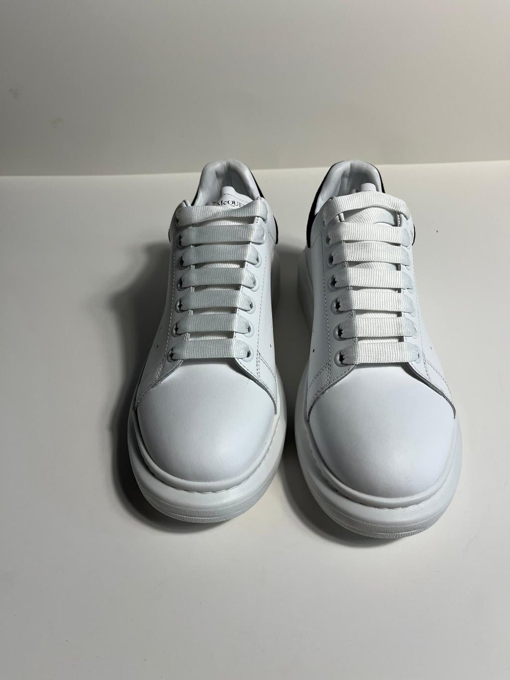 Zemor Erkek Hakiki Deri Sneaker – Alexander McQueen  Oversize Beyaz/Siyah
