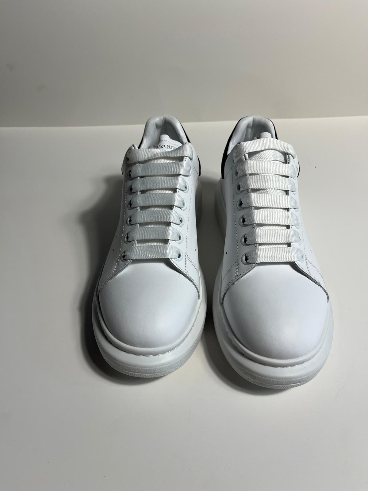 Zemor Erkek Hakiki Deri Sneaker – Alexander McQueen  Oversize Beyaz/Siyah