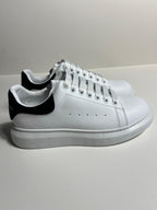 Zemor Erkek Hakiki Deri Sneaker – Alexander McQueen  Oversize Beyaz/Siyah