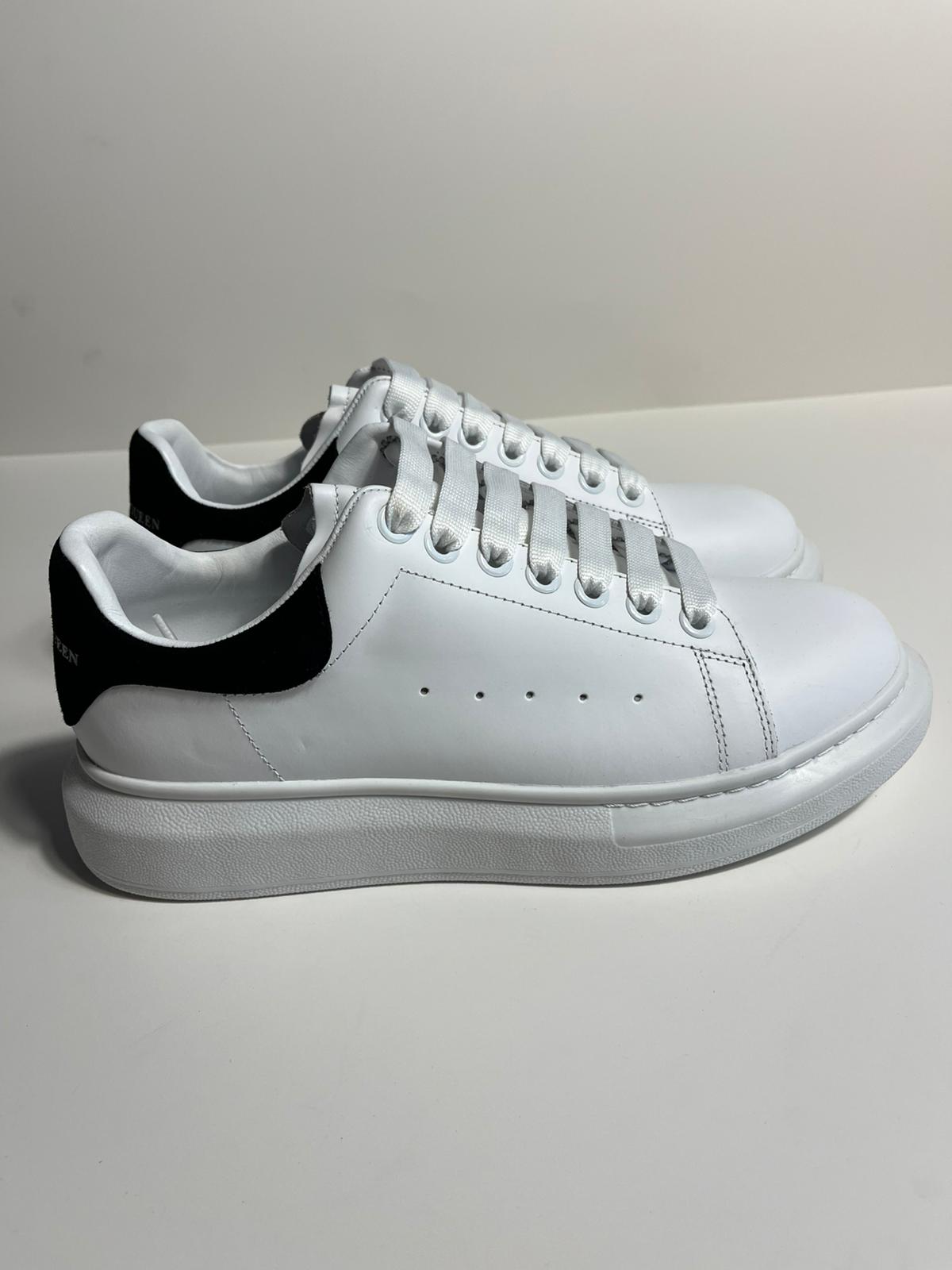 Zemor Erkek Hakiki Deri Sneaker – Alexander McQueen  Oversize Beyaz/Siyah