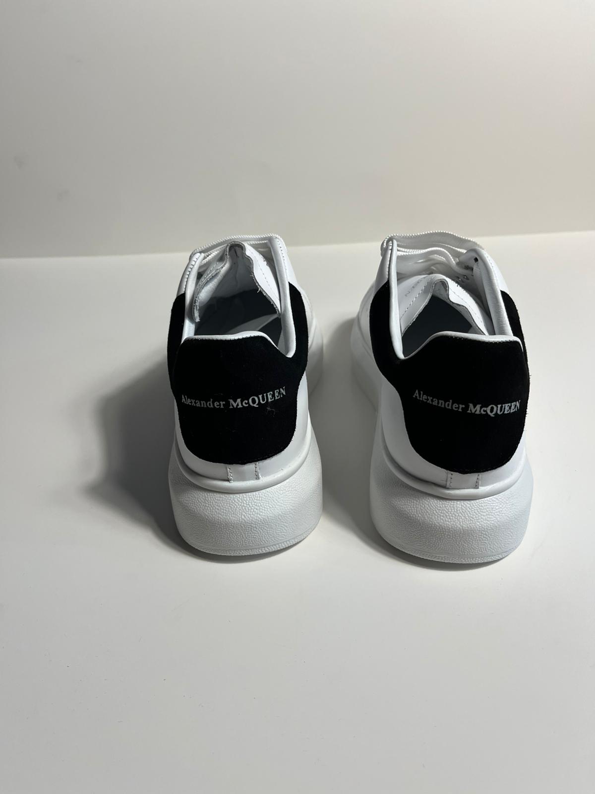 Zemor Erkek Hakiki Deri Sneaker – Alexander McQueen  Oversize Beyaz/Siyah
